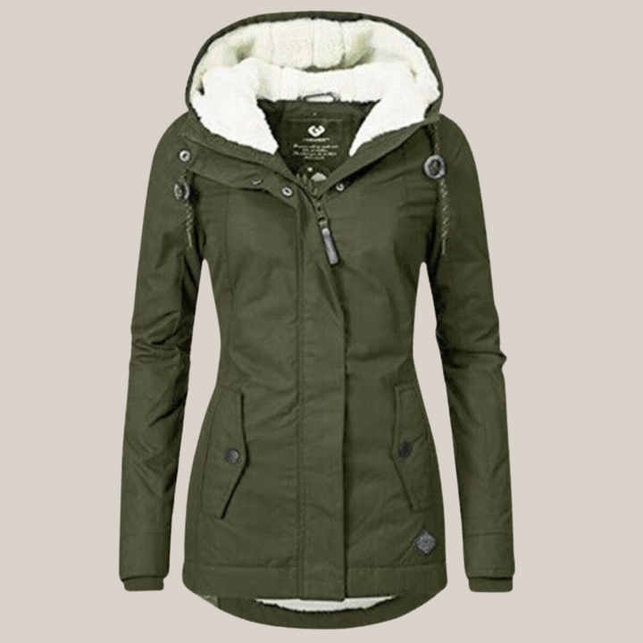 Women's Lightweight Warm Fall Jacket in Green