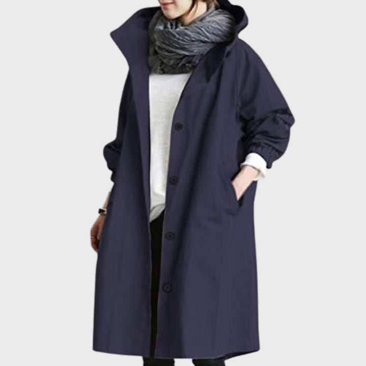 Women's Lightweight Waterproof Jacket for Fall in Navy