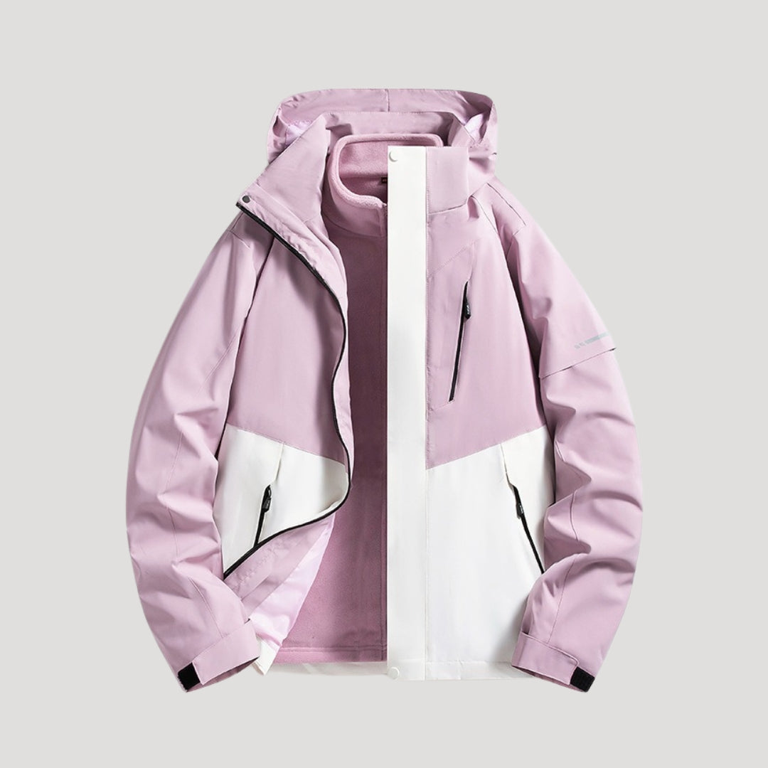 Women's Lightweight Waterproof Winter Jacket in Light Purple