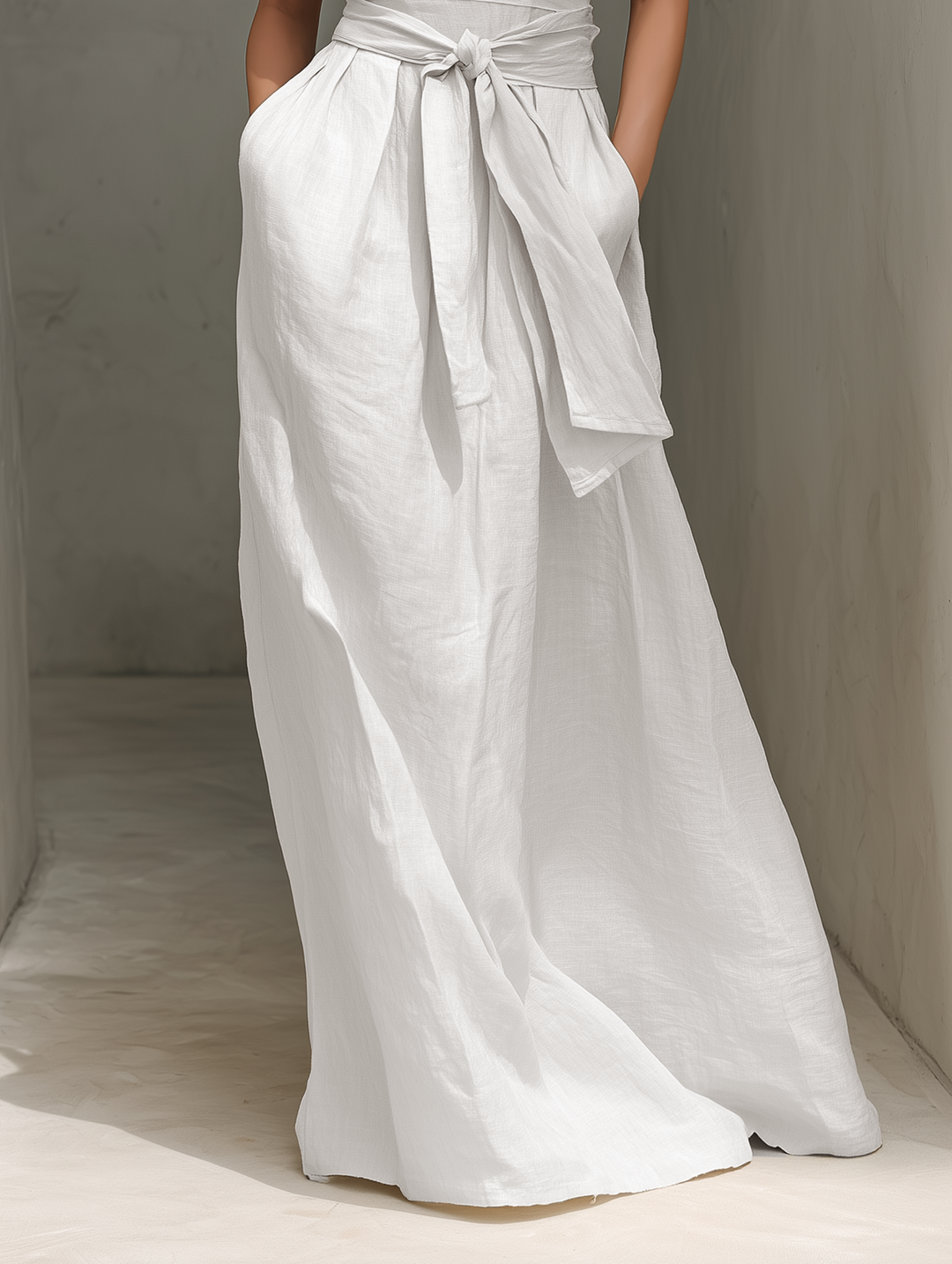Women's Linen Fall Wedding Guest Dress (4)