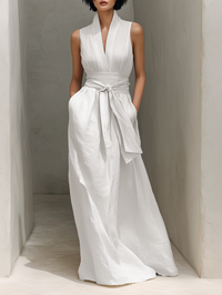 Eleanor | Women's Linen Fall Wedding Guest Dress