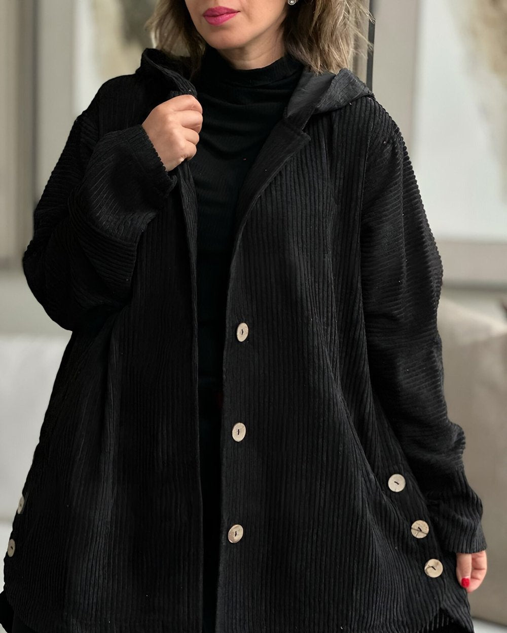 Women's Long Cardigan for Effortless Layering in Black