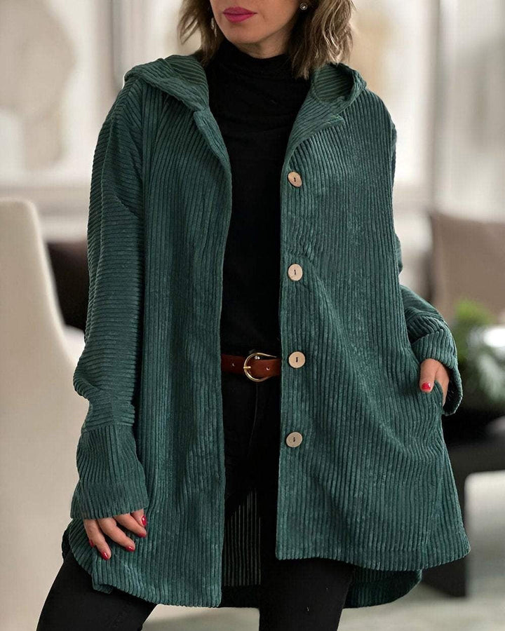 Women's Long Cardigan for Effortless Layering in Green