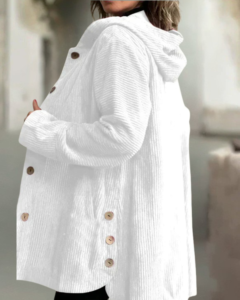 Women's Long Cardigan for Effortless Layering in White