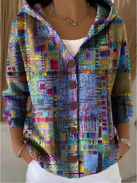 Eleanor | Women's Long Cardigan with Hooded Button