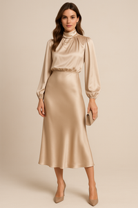Scarlett | Women's Long Evening Dress, High Waist Midi