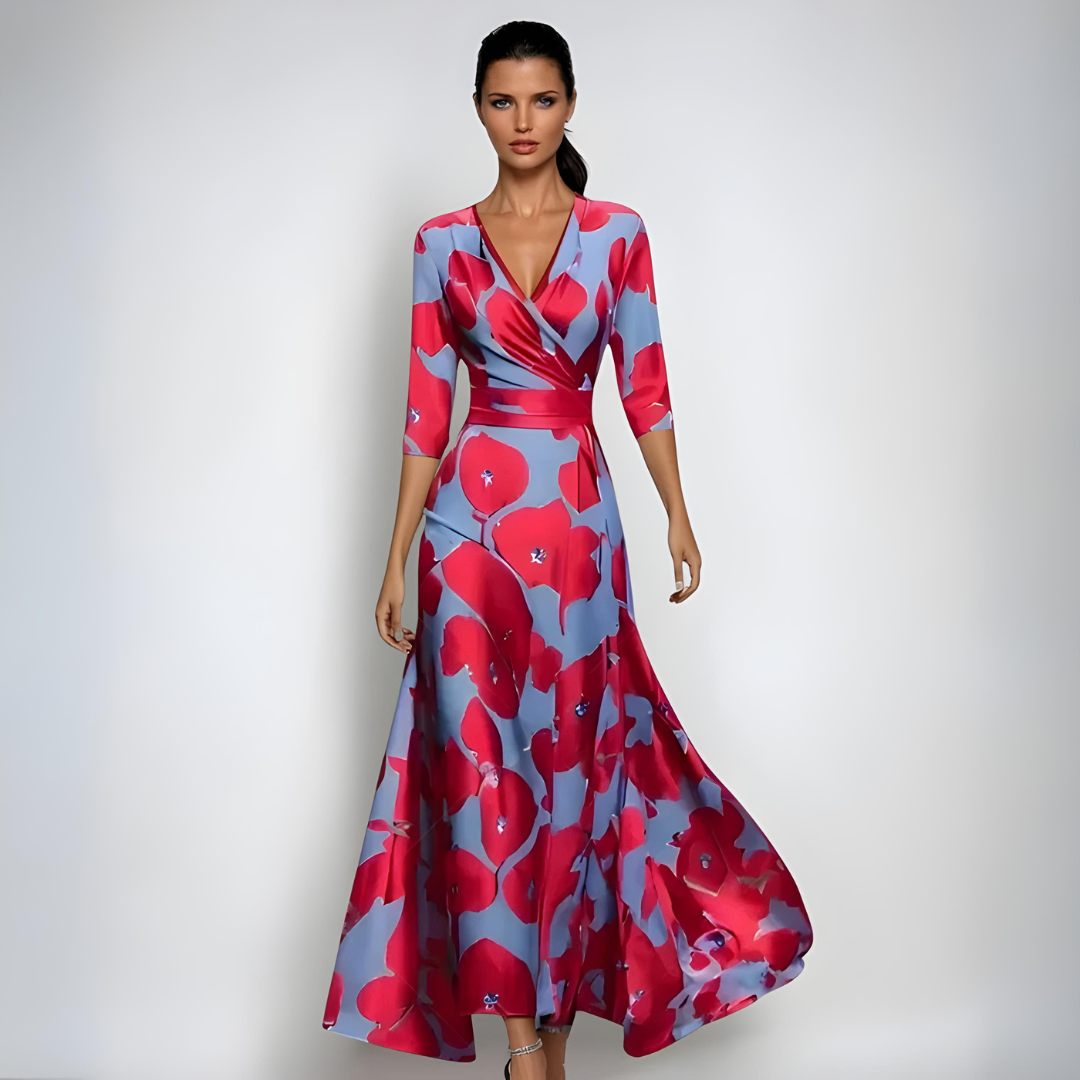 Women's Long Evening Dress in Floral