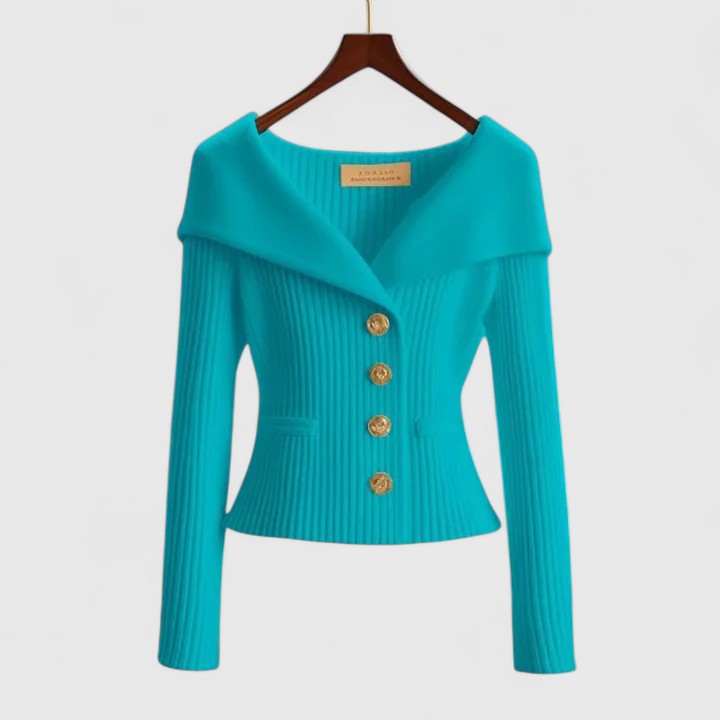 Women's Long Knit Cardigan for Everyday Elegance in Blue