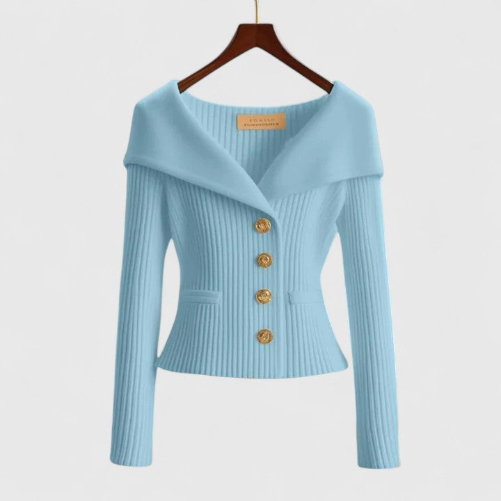 Women's Long Knit Cardigan for Everyday Elegance in Sky Blue