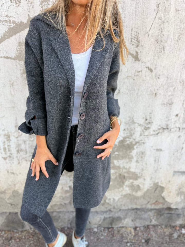 Women's Long Knit Cardigan for Everyday Wear in Black