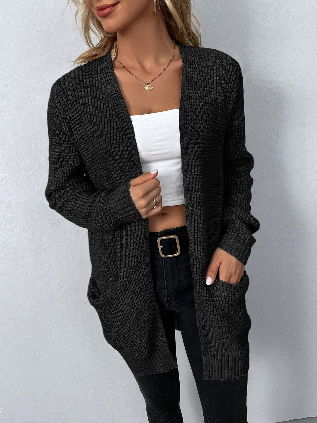 Women's Long Relaxed Knit Cardigan for Layering (9)