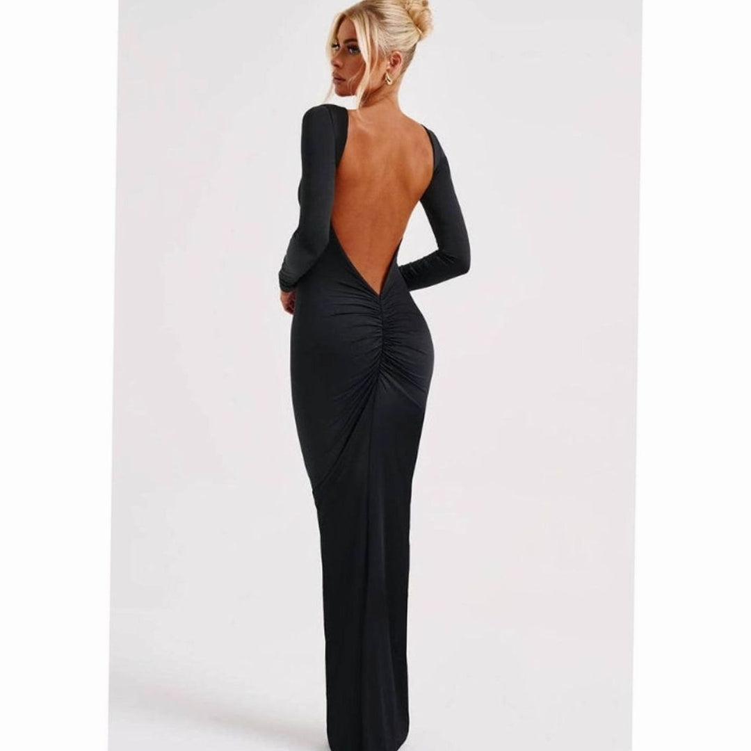 Women's Long-Sleeve Fall Wedding Guest Dress (8)