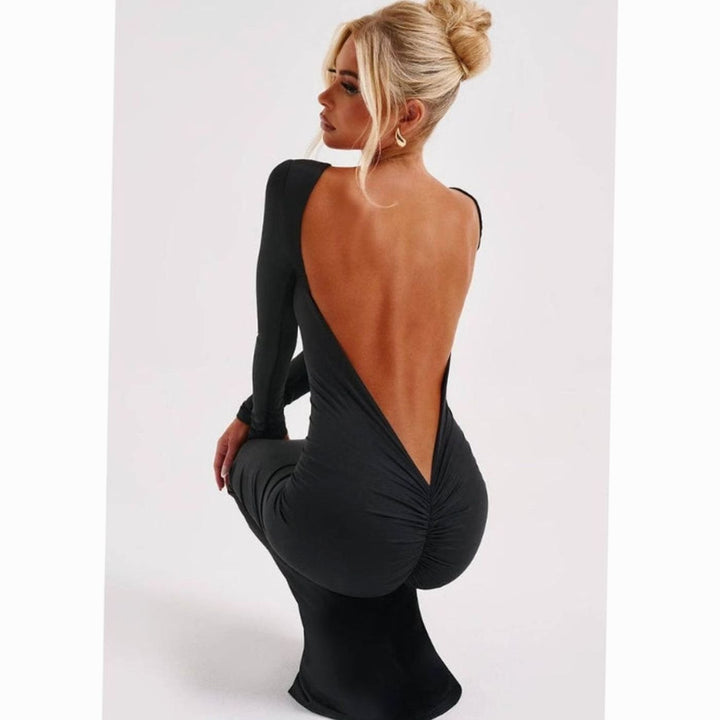 Women's Long-Sleeve Fall Wedding Guest Dress (9)