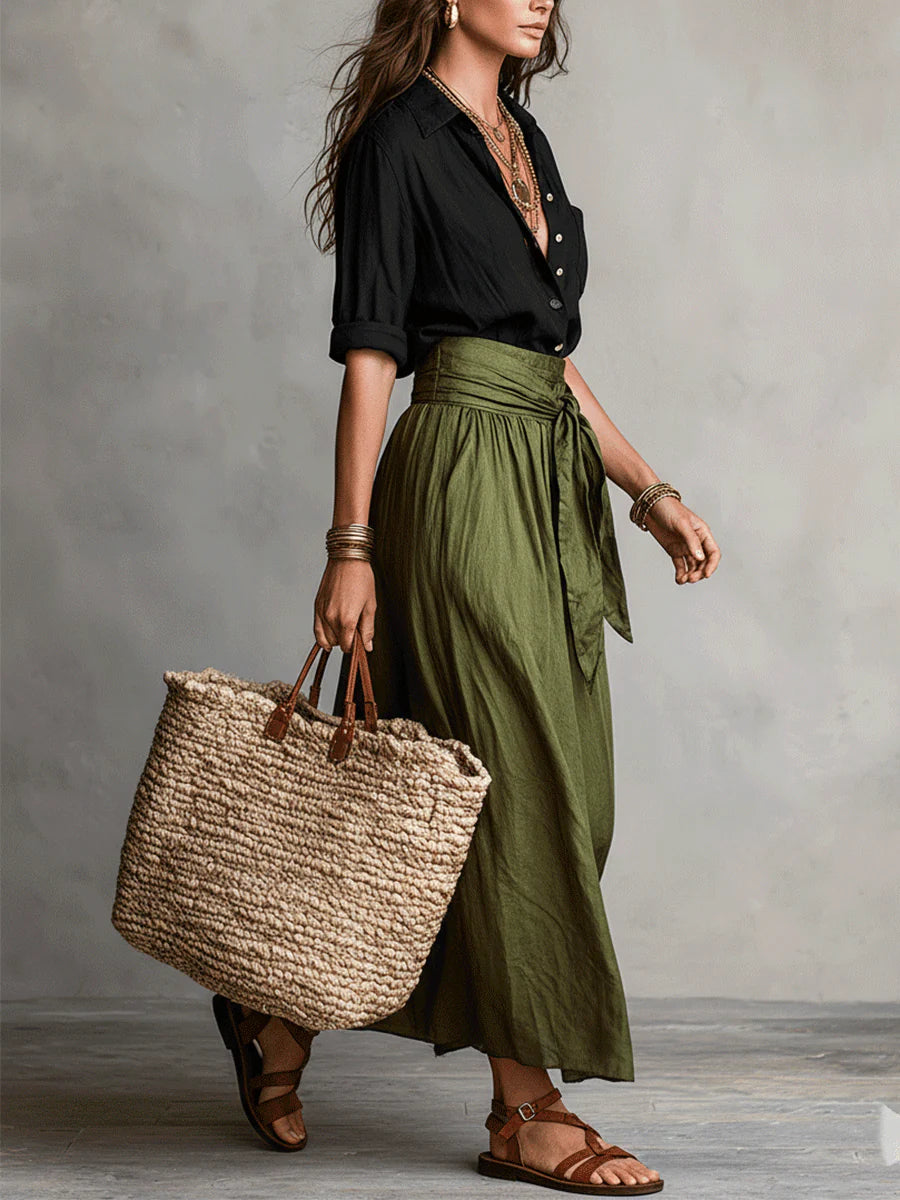 Women's Long Sleeve Midi Dress Ensemble (2)