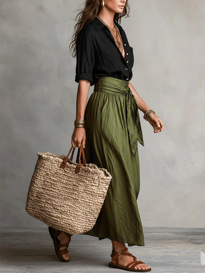 Women's Long Sleeve Midi Dress Ensemble (2)