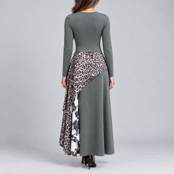 Women's Long-Sleeve Sweater Dress Maxi Boho (2)
