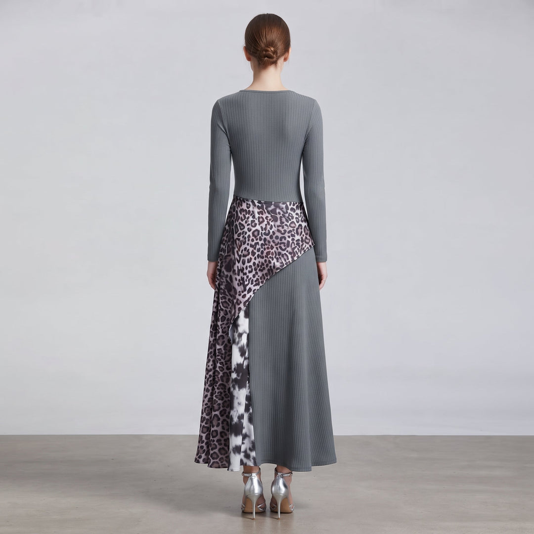 Women's Long-Sleeve Sweater Dress Maxi Boho (3)
