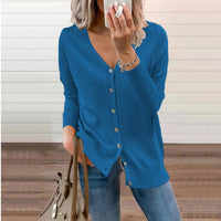 Naomi | Women's Long Sleeve V-Neck Button Cardigan