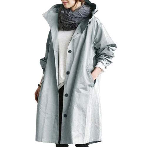 Women's Long Trenchcoat for Every Season in Light Blue