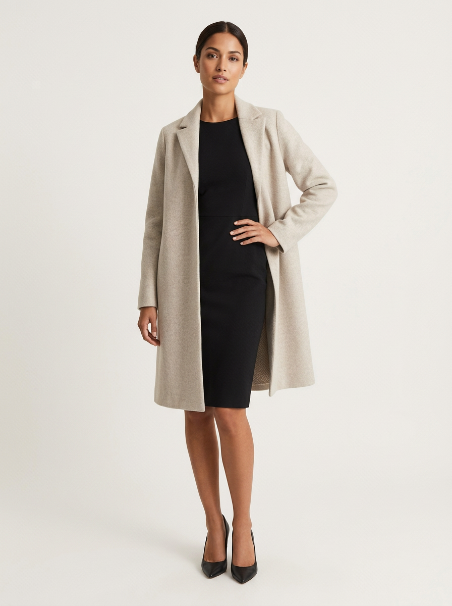 Women's Long Wool Coat for Fall (4)