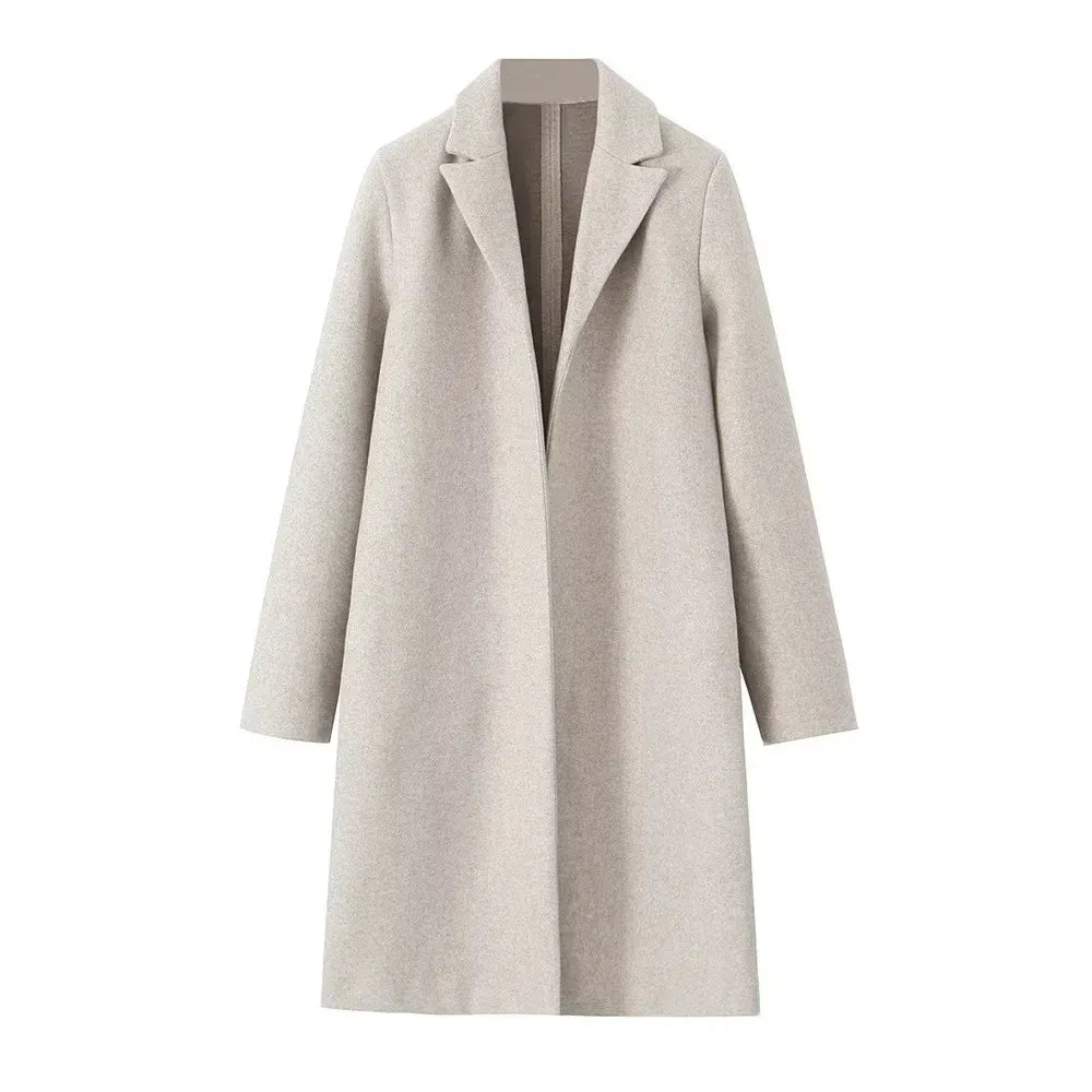Women's Long Wool Coat for Fall (9)