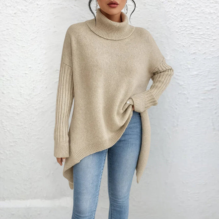 Women's Loose Turtleneck Pullover Sweater (5)