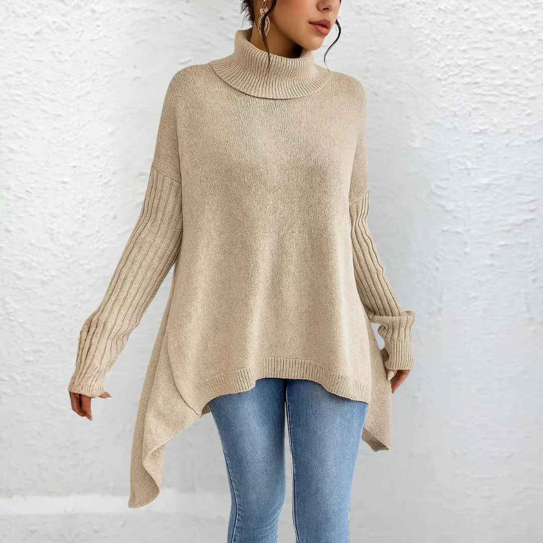 Women's Loose Turtleneck Pullover Sweater (7)