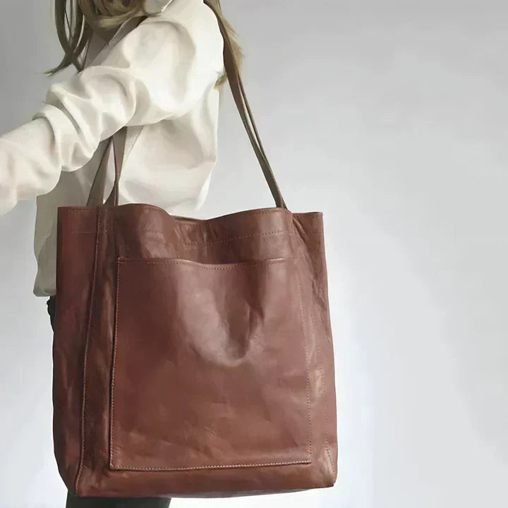 Women's Luxury Handbag Tote for Everyday Work in Dark Brown