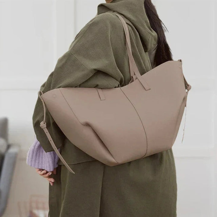 Women's Luxury Vintage Vegan Leather Laptop Bag in Grey