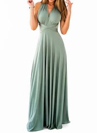 Emma | Women's Maxi Party Dress with Crossover Neckline