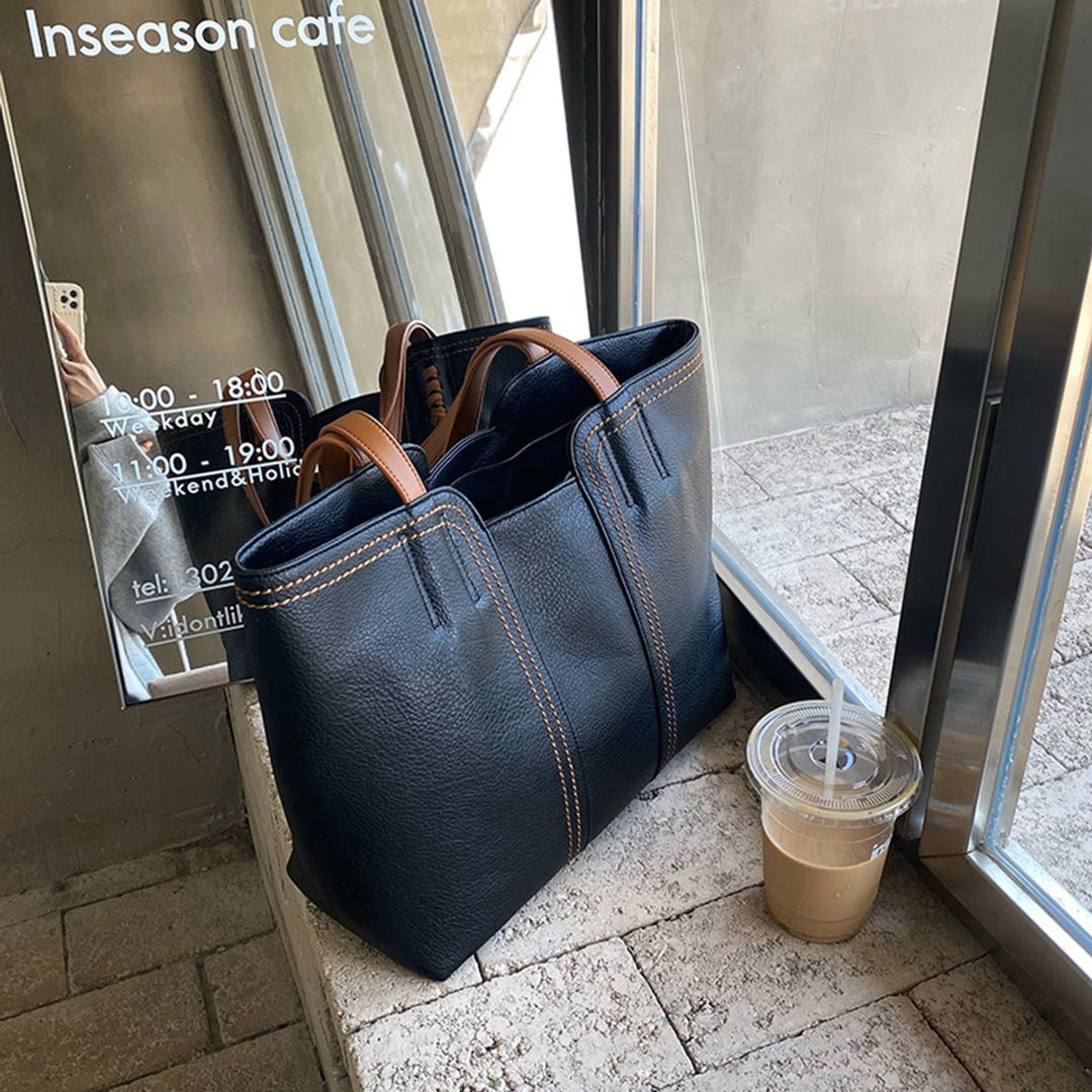 Women's Minimalist Vegan Leather Laptop Bag for Work (6)