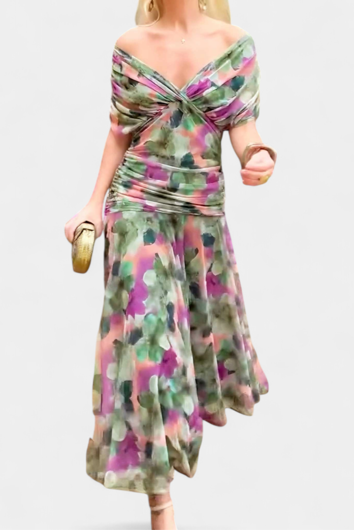 Women's Off-Shoulder Maxi Party Dress (8)