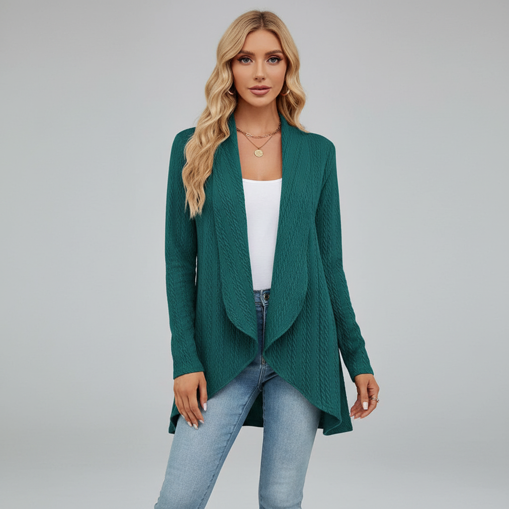 Women's Open-Front Knit Cardigan for Casual Layering (2)