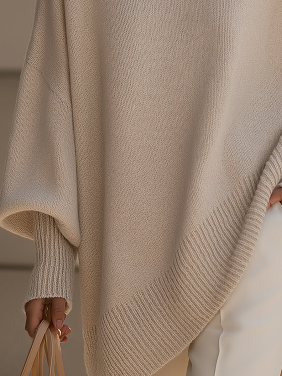 Women's Oversized Black Wool Sweater for Fall (3)