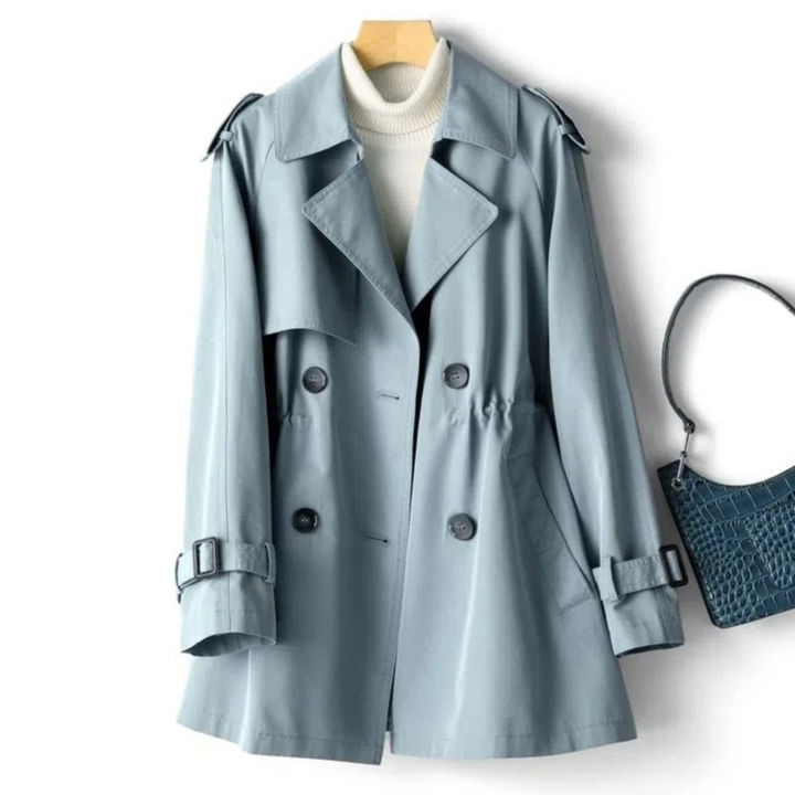 Women's Oversized Casual Trench Coat for Everyday Comfort in Blue