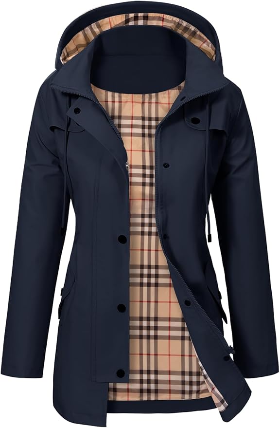 Women's Oversized Winter Puffer Jacket with Hood in Blue