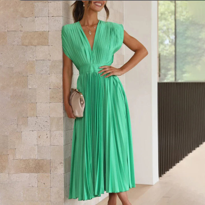 Women's Party Dress for Wedding Guests in Green 1