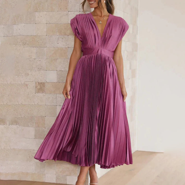 Women's Party Dress for Wedding Guests in Pflaume