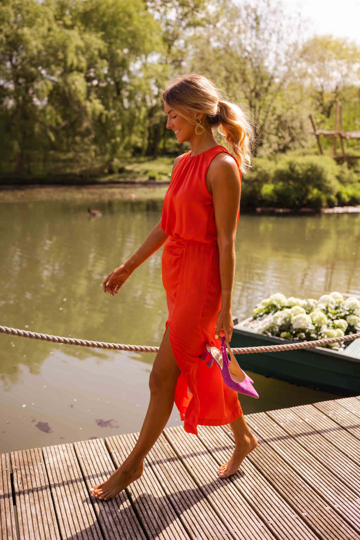 Women's Party Dress in Elegant Midi Length (5)