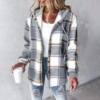 Isabella | Women's Plaid Fall Jacket with Hood