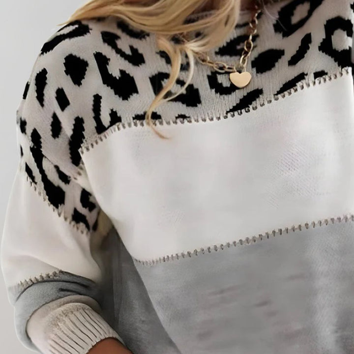 Women's Playful Patterned Knit Sweater (2)