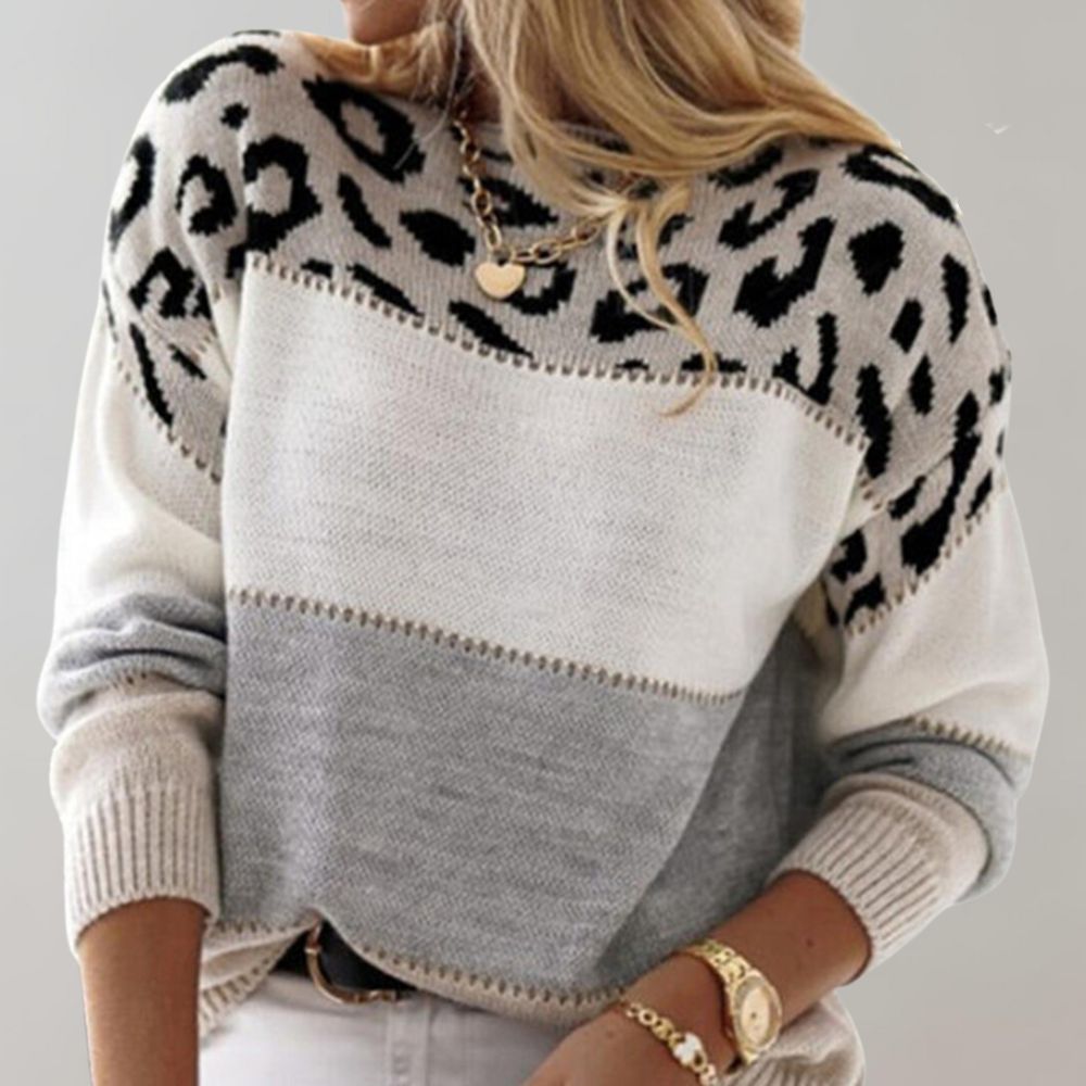 Women's Playful Patterned Knit Sweater (3)