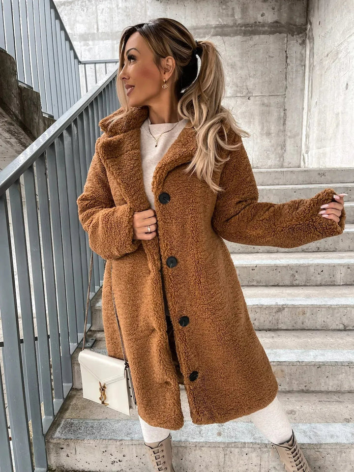 Women's Plush Trenchcoat for Everyday Fall Style (2)