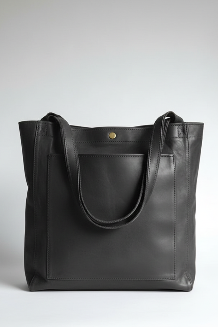 Women's Premium Structured Laptop Bag with Pockets in Black
