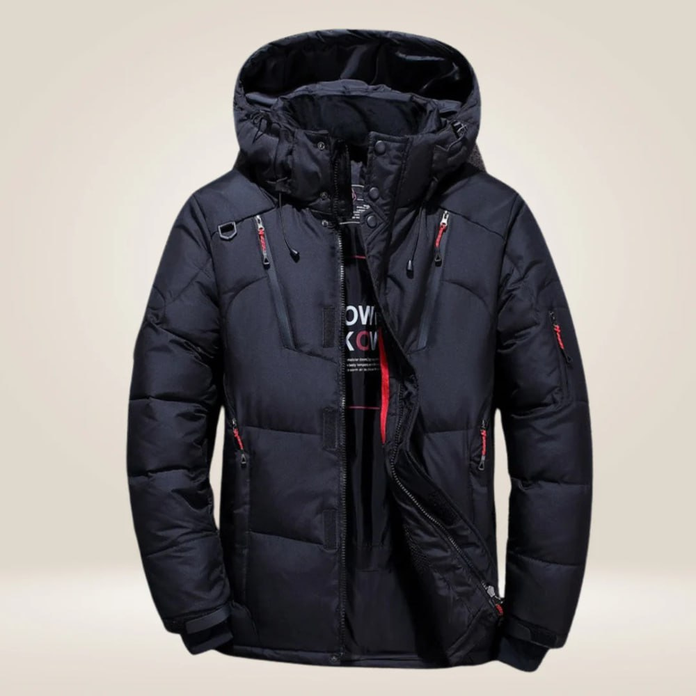 Women's Puffer Jacket for Fall Adventures in Black