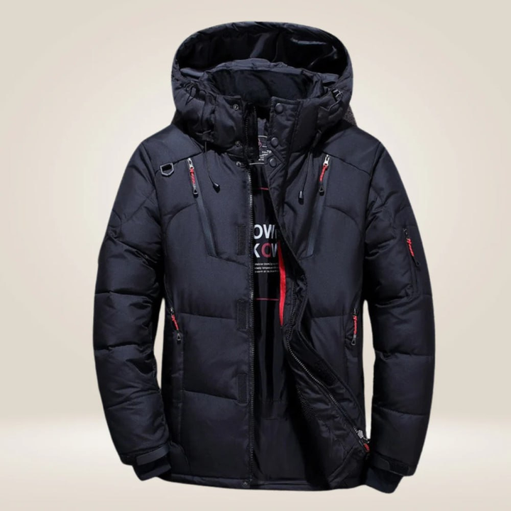 Women's Puffer Jacket for Fall Adventures in Black
