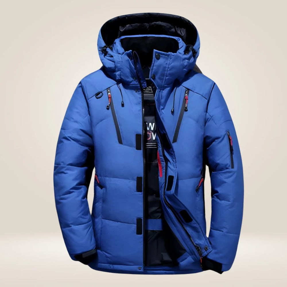 Women's Puffer Jacket for Fall Adventures in Blue