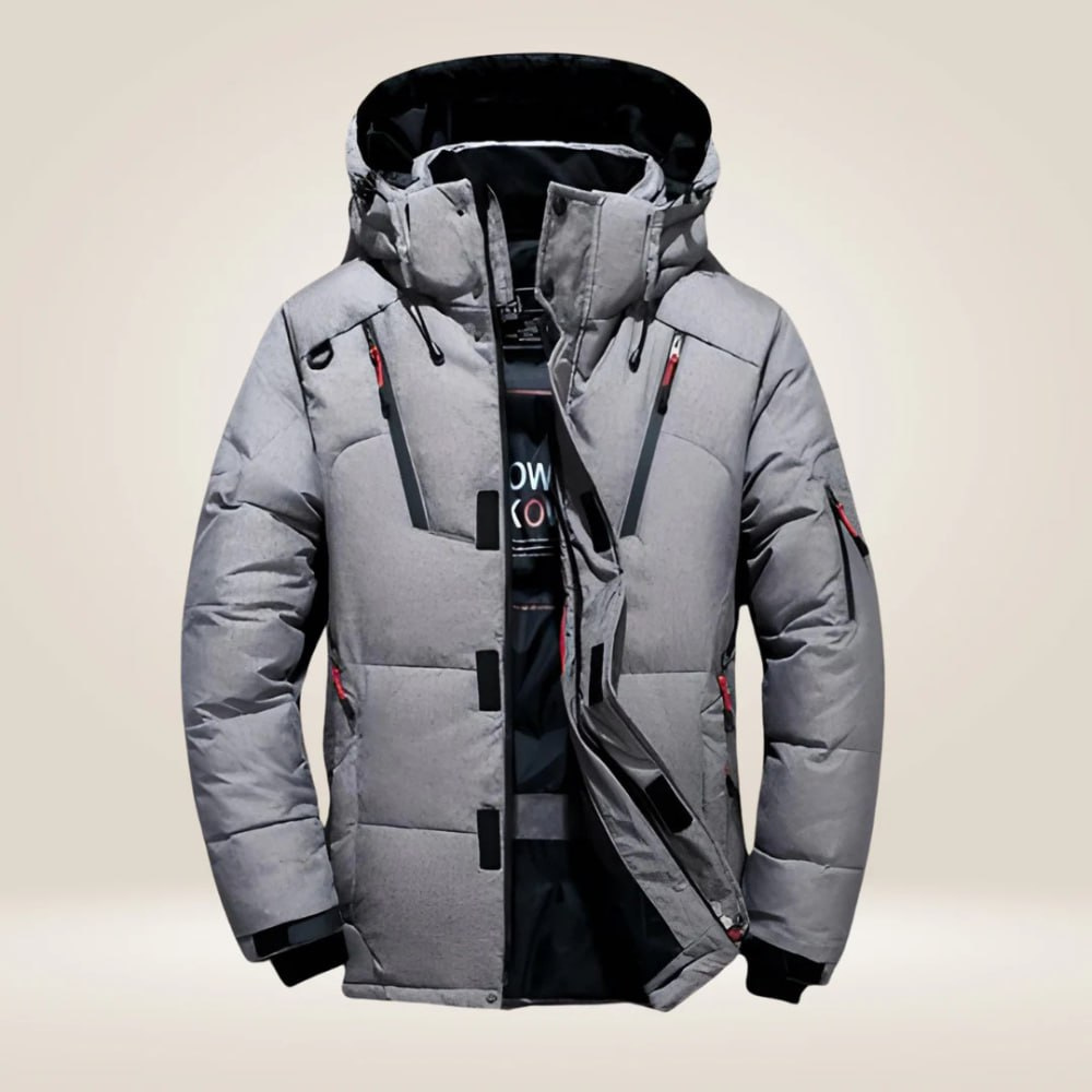 Women's Puffer Jacket for Fall Adventures in Grey