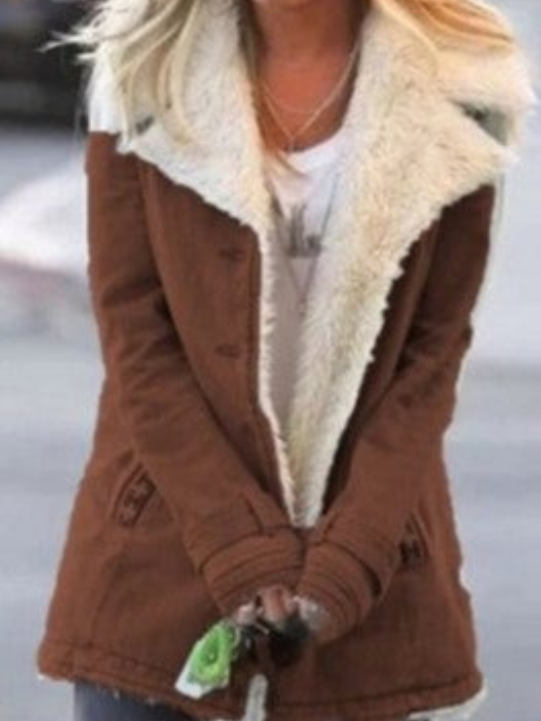 Women's Puffer Jacket for Fall Comfort in Brown