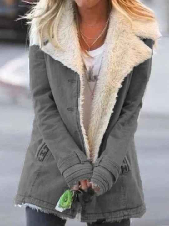 Women's Puffer Jacket for Fall Comfort in Grey